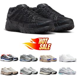 designer p6000 running shoes for men women p-6000 sneakers p 6000 triple black white Khaki Wolf Grey Metallic Silver Racer Blue mens womens outdoor sports trainers