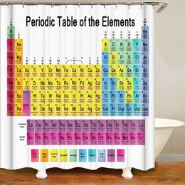 Shower Curtains Periodic Table of Elementshower Curtain Colorfulcience Technology Kid Chemicalchooltudent Waterproof Fabric Bath Decor