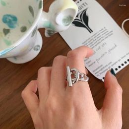 Cluster Rings 925 Sterling Silver Ring For Women Geometry Chain Simple Fashion Handmade Fine Jewellery Wholesale Everything