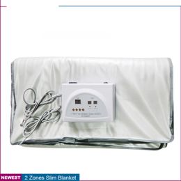 Top-Selling 2 Zone Far Infrared Massager Body Slimming Sauna Blanket Heating Therapy Slim Bag Spa Loss Weight Detox Machine477