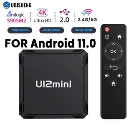 4K HD Android TV Box Android 11.0 5G Wifi Smart Box 2GB+16GB Media Player Amlogic S905W2 Bluetooth5.0 Set Top Box Global Version