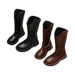Boots Winter Girls' Ankle Mid Leg Solid Color Zipper Classic Everything For 3 To 12 Years