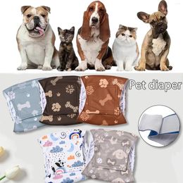 Dog Apparel 2Packs Pet Diapers For Small Dogs Belly Band Washable Pants Physiological Cartoon Printing Adjustable Puppy Samll Diaper
