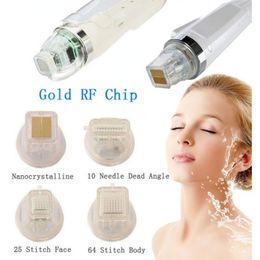 2023 Rf Equipment Fractional Machine Disposable Replacement Gold Head Micro Needle Cartridge Tips Microneedling Skin Care Wrinkle Removal500