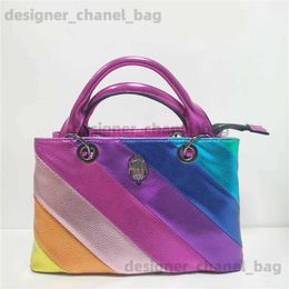 Shoulder Bags New Arrival Large Capacity Rainbow Women Handbag Colorful Shopping Eagle Metal Bag T240116