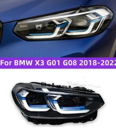 Car Lights for BMW X3 G01 G08 LED Laser Style Headlight Projector Lens 20 18-20 22 Head Lamp Front DRL Light