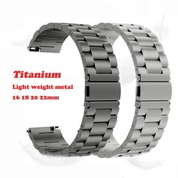 Metal Strap 22mm 20mm 18mm 16mm Watch Band Quick Release Universal Bracelet Smart Replacement Wristband Business 240117