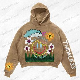 Men's Hoodies Sweatshirts American Letter skull Printing Hoodies Women new Sweatshirt Oversized Tops Couples 2023 streetwear Goth Popular Y2k Clothes T240118