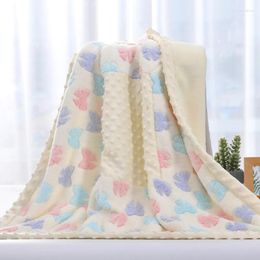 Blankets High Quality Baby Blanket Thick Born Super Soft Rose Velvet 2-Layer Coral Fleece For Child Stitching Bedding