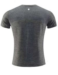LL Men High quality Outdoor Shirts New Fitness Gym Football Soccer Mesh Back Sports Quick-dry T-shirt Skinny Male tshirt 127
