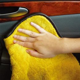 Random Color 45cmx38cm Super Thick Plush Microfiber Car Cleaning Cloths Car Care Microfibre Wax Polishing Detailing Towels ZZ