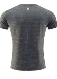 LL Men High quality Outdoor Shirts New Fitness Gym Football Soccer Mesh Back Sports Quick-dry T-shirt Skinny Male tshirt 114