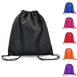 Storage Bags Portable Drawstring Bag Oxford Students Backpack Waterproof Sports Riding Gym Shoes Clothes Organizer