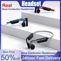 Headphones Real Headset Bone Conduction Headphones Bluetooth Wireless Waterproof Comfortable Wear Hook Light Not Inear Sports Earphones