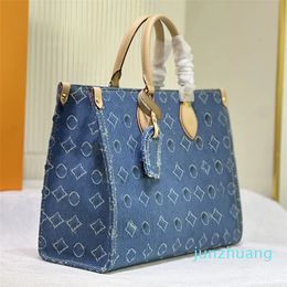 Designer -Women Totes Bags printing Embossed Flower Handbag Shouder Crossbody Messenger Ladies Travel Handbag For Shopping 35cm