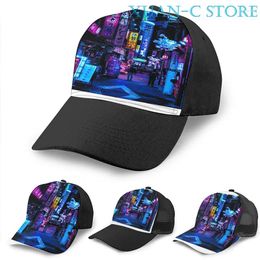 Ball Caps Blade Runner Vibes Basketball Cap Men Women Fashion All Over Print Black Unisex Adult Hat