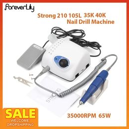 Treatments 65w Strong 210 105l Nail Drills Manicure Pedicure Hine Electric Strong Nail File Polishing 35000rpm Nails Art Grinding Device