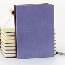 Faux Leather Business Lined Notebook Sketch Journal With Ribbon Bookmark
