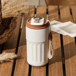 Water Bottles 450ml Coffee Cup Intelligent Temperature Display Stainless Steel Summer Car Traveling Portable Thermal Mug With Lid Daily Use