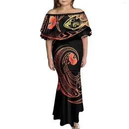 Casual Dresses Custom Women'S One-Shoulder Dress Polynesian National Party Sexy Fishtail 7xl