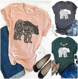 New Women Clothing Tshirt MAMA Bear Print Short Sleeve Summer Lady T shirt 4 colors7653706