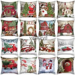 Pillow Case Plush Pillows Cushions 40/45/50/60cm Vintage Christmas Throw Cover New Year Festival Santa Home Decorative case Nordic Sofa Cushionvaiduryd