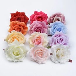 100pcs Silk Roses Flowers Wall Bathroom Accessories Christmas Decorations for Home Wedding Artificial Plants Bride Brooch 240117