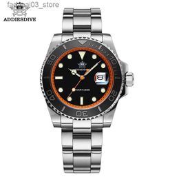 Other Watches ADDIESDIVE 2023 New Men's Quartz Wrist 41mm Classic Business 200m Waterproof Stainless Steel Bezel Diving es Q240118