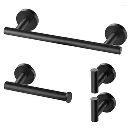 Bath Accessory Set Bathroom Hardware Black Towel Bar Thickened SUS304 Stainless Steel Accessories