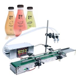 Automatic Peristaltic Pump Small Liquid Filling Four Line Conveyor Belt Filling Machine