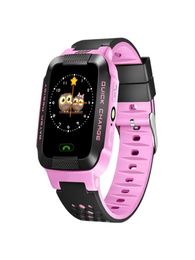 Y21 GPS Children Smart Watch AntiLost Flashlight Baby Smart Wristwatch SOS Call Location Device Tracker Kid Safe Bracelet For And6163664