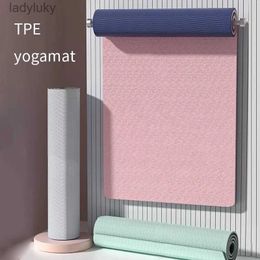 Yoga Mats Yoga MatDouble-Sided Non Slip Eco Friendly Fitness Exercise Mat with Strap TPE YogaMats for Women Menfor YogaPilatesExerciseL240118