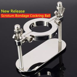 2023 High Quality Cockrings of Stainless Steel Ball Smasher Stretcher 35 Mm Scrotum Crusher Bondage Cbt Fetish for Sale507