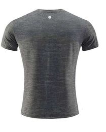 LL Men Outdoor Shirts New Fitness Gym Football Soccer Mesh Back Sports Quick-dry T-shirt Skinny Male tshirt 520