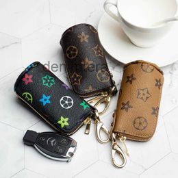 New Classic Designer Letter Wallet Keychain Bag Keyring Fashion Purse Pendant Car Chain Charm Brown Flowe V739