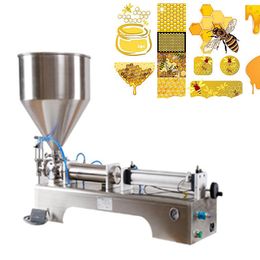 Stainless steel horizontal semi-automatic manual small quantitative cosmetic pneumatic liquid filling machine