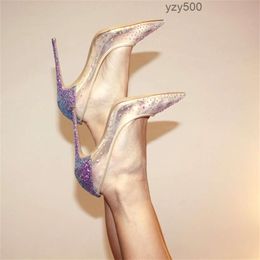 Red Bottomed Doris Fanny Purple Glitter Wedding Shoes Bride Good Quality Sexy Stiletto High Heels Party for Women 210310 loubutinliness christianliness O48I