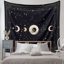 Tapestries Boho Moon Phase Tapestry Wall Hanging Art Decorations for Living Room Bedroom Black and White Dorm Decorvaiduryd