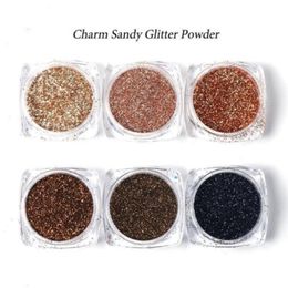 Nail Glitter 6pcs Rose Gold Colours Sandy Powder Shiny Luxury Sparkles Art Sequins Pigment Flakes Dust 3D Decorations550