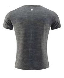 LL Men High quality Outdoor Shirts New Fitness Gym Football Soccer Mesh Back Sports Quick-dry T-shirt Skinny Male tshirt gss