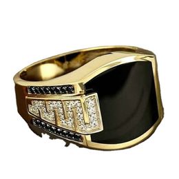 Fashion Ornament European Hip Hop Ring Full Diamond Ring New Jewelry Factory Direct Sales