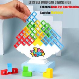 Sorting Nesting toys 48-64 Tetra Tower Balance Game Stacking Building Blocks Puzzle Board Assembly Bricks Educational Toys for Child 240118