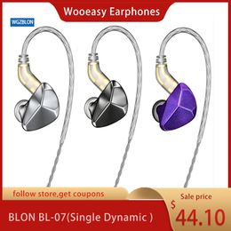 Headphones BLON BL07 Single Dynamic Driver In ear Monitor Earphone Headset Earbuds Sports Headphone Audio Music 2PIN 0.78mm bl07 bl03 IEM