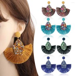 Dangle Earrings Colorful Crystal Tassel For Women Charm Earings Fashion Jewelry Wedding Bridal Statement Fringe Earring