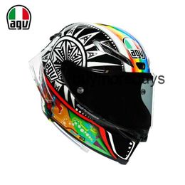 Full Face Open Italy Agv Pista Gp Rr Motorcycle Helmet Rossi Carbon Fiber Helmet Th Anniversary MJEQ
