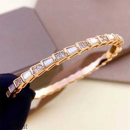 Designer bracelet bangle luxury Jewellery woman 18K rose gold silver red green agate snake diamond bracelets jewelrys designers girl lady paty birthday gift TJDK