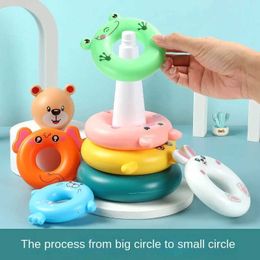 Sorting Nesting Stacking toys 0 12 Month Baby Puzzle Pyramid Tower Cup Stacking Duck Toys Montessori Educational Beach Kids Pool Bathtub Toy Boy Gril Gift 240118