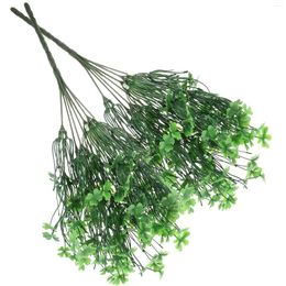 Decorative Flowers 2pcs Artificial Plants Leaves With Stem Faux Plant Branches Bouquet Material