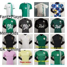 2023 2024 Player Fans Algeria Soccer Jerseys Two stars DELORT OUNAS BENTALEB MAHREZ BELAILI SLIMANI BENNACER BENSEBAINI national team training football shirt ATAL