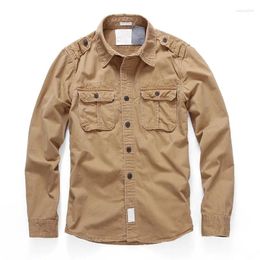 Men's Casual Shirts Fashion Military Style Cargo Men Loose Baggy Army Cotton Camouflage Shirt Clothes